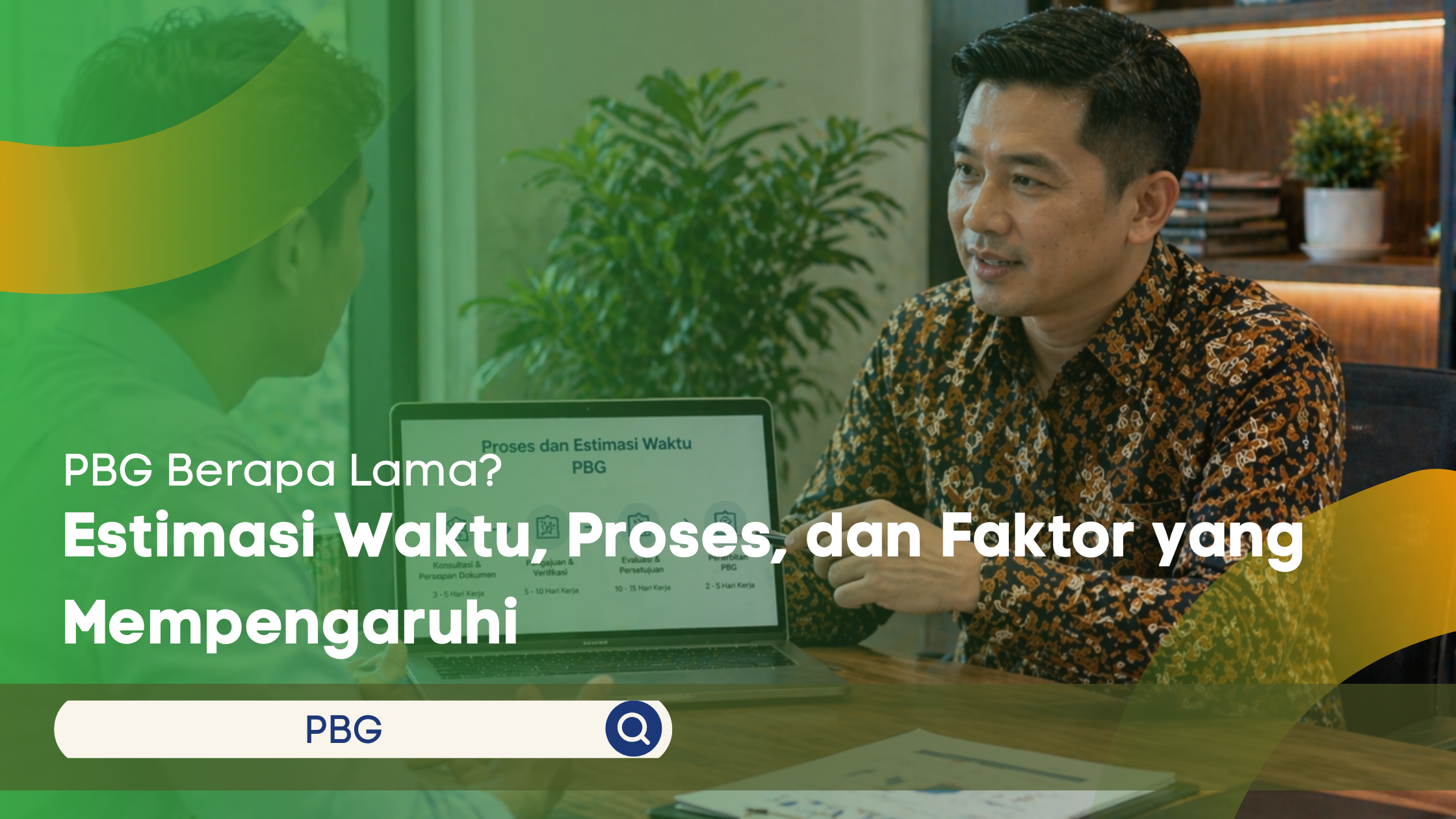 Konsultan menjelaskan pengertian dan fungsi PBG kepada peserta meeting